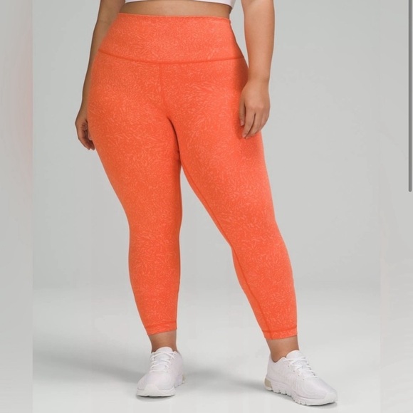 Lululemon Wunder Train High-Rise Tight 25 Like New in Coral - Picture 1 of 8